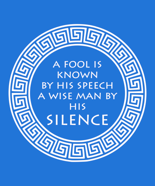 Pythagoras silence quote poster